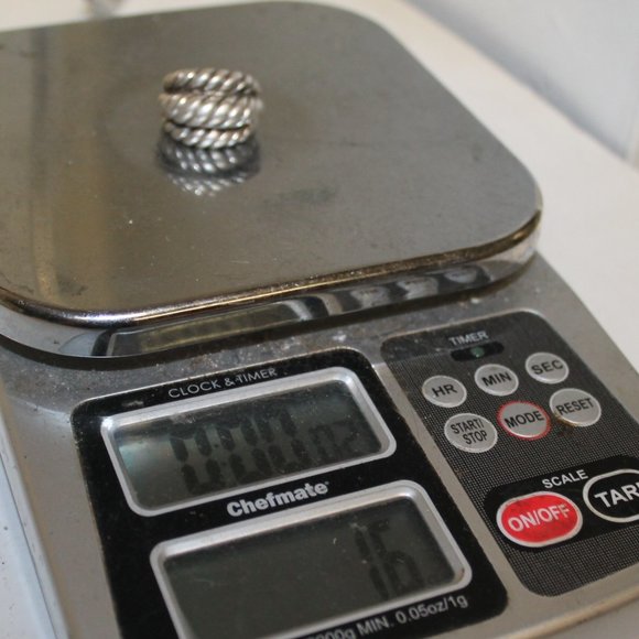 925 Silver Thick Heavy Triple Wide Cable Band Designer Ring - Picture 7 of 7